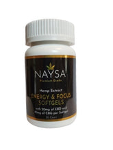 Load image into Gallery viewer, NAYSA CBD Energy and Focus 20mg Soft gels
