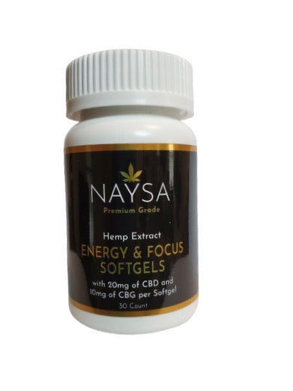 NAYSA CBD Energy and Focus 20mg Soft gels